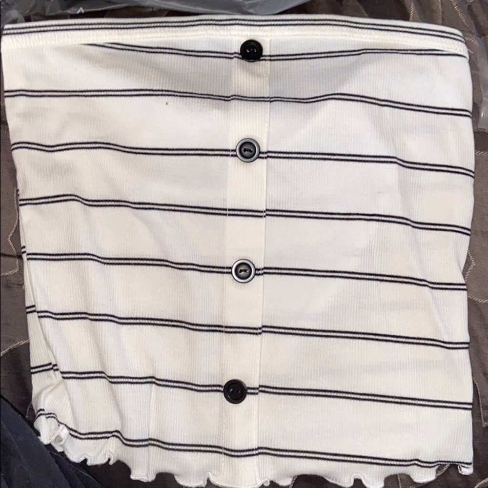 striped tube top